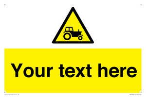 Custom warning farm machinery